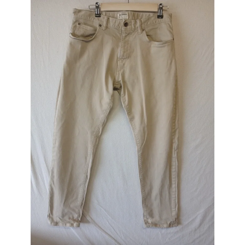 Todd snyder stretch 5 pocket jeans khaki size 31 x 30 flaw